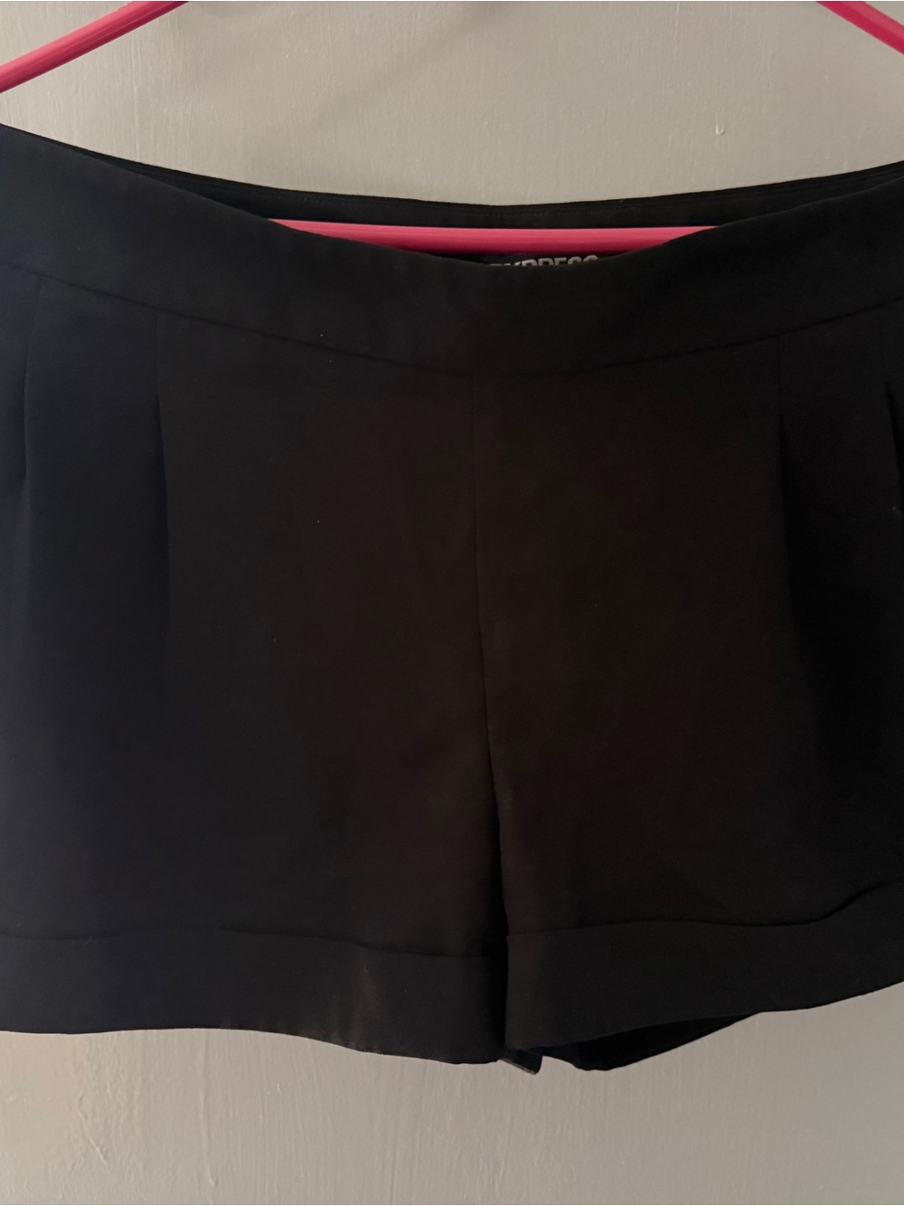 Express Black High-Waist Tailored Women's Shorts